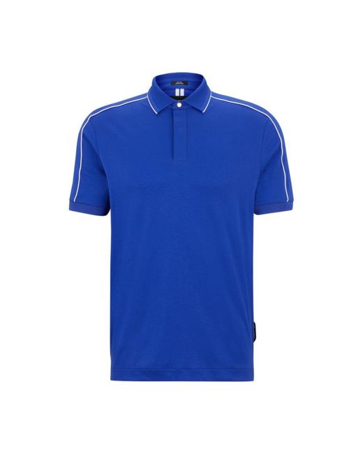 BOSS by HUGO BOSS Porsche X Mercerized-cotton Slim-fit Polo Shirt in Blue  for Men | Lyst