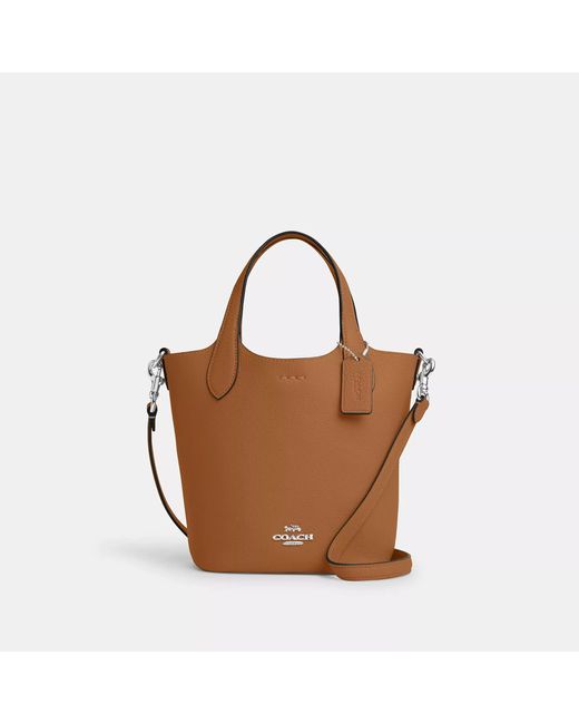 COACH Brown Hanna Bucket Bag