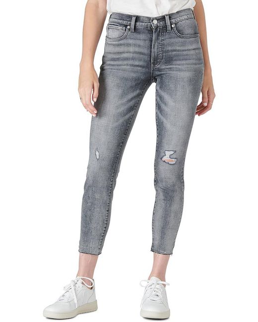 Lucky Brand Blue Bridgette High Rise Distressed Skinny Jeans