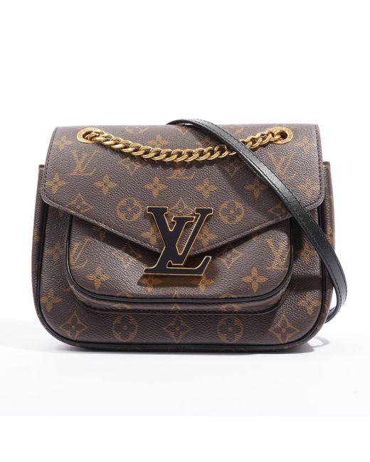 Louis Vuitton Brown Passy Chain Bag Monogram Coated Canvas Shoulder Bag