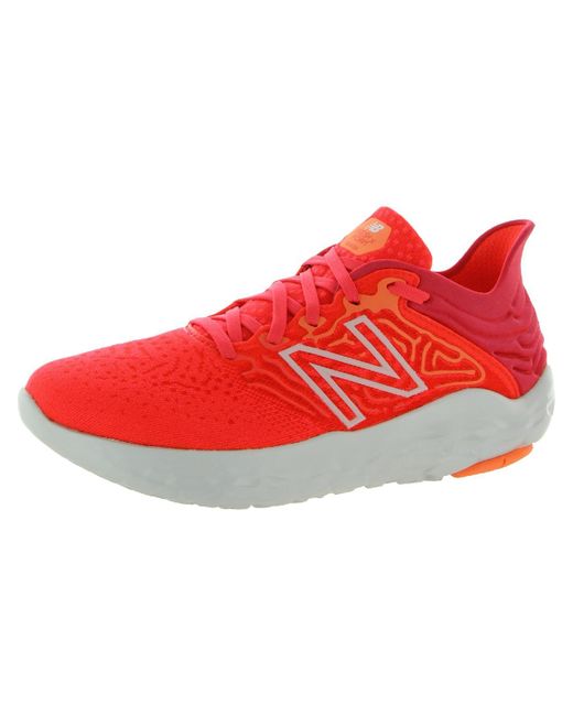 New Balance Fresh Foam Beacon V3 Lace Up Trainer Running Shoes in Red