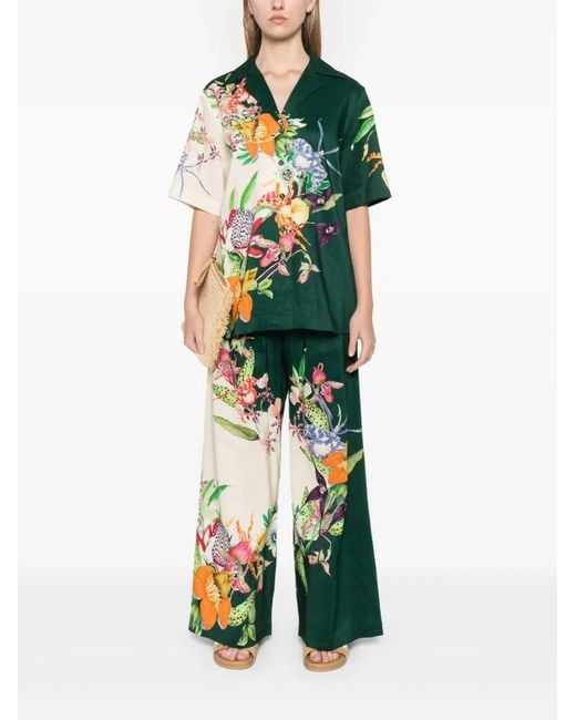 ALÉMAIS Green Aggie Trouser Pants