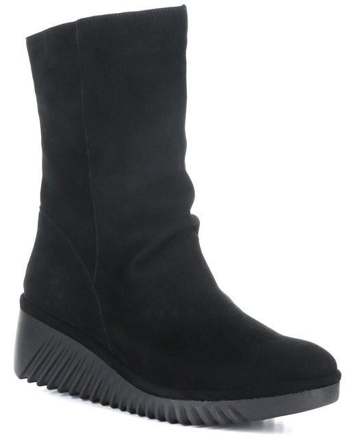 Fly London Lede Leather Boot in Black | Lyst