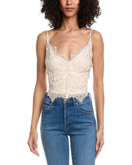 Generation Love Blue Simone Lace Top