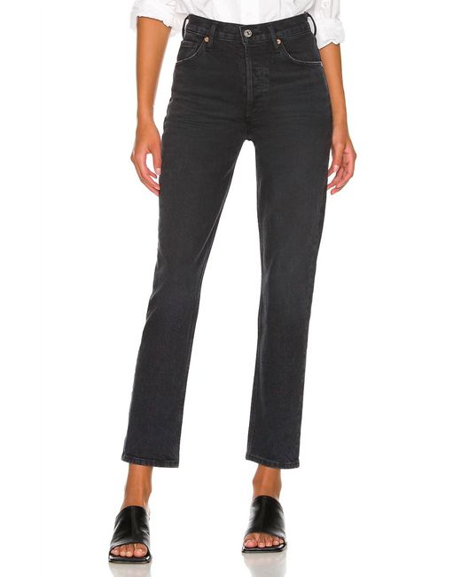 Citizens of Humanity Black Charlotte Straight Jeans