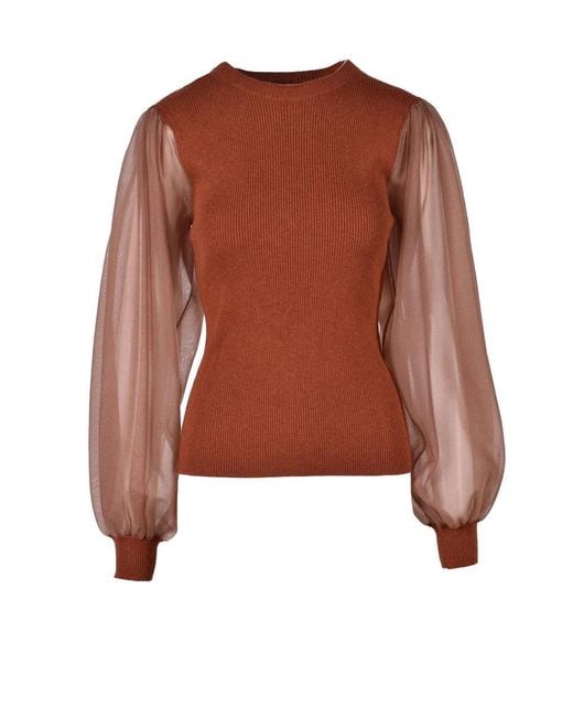 Ulla Johnson Brown Wool Cotton Nylon Polyester Knit's