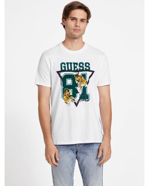 Guess Factory White Eco Jamos Logo Tee for men