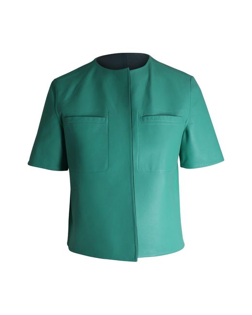 Marni Green Reversible Short Sleeve Jacket
