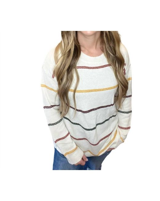 Staccato Gray Ariella Striped Sweater