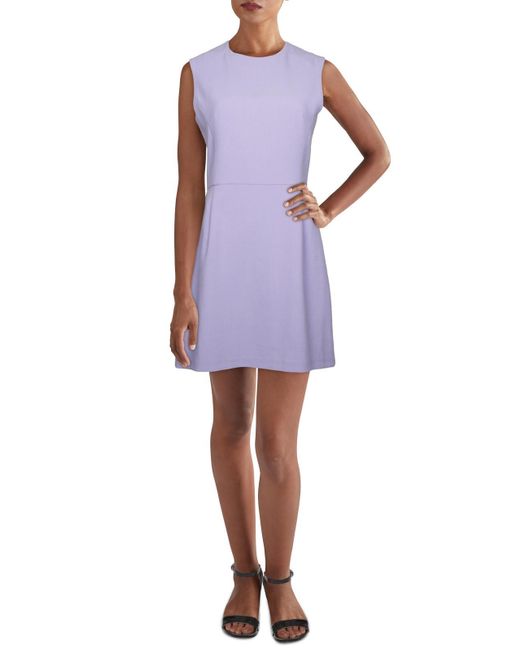 French Connection Purple Sleeveless Layering Sheath Dress