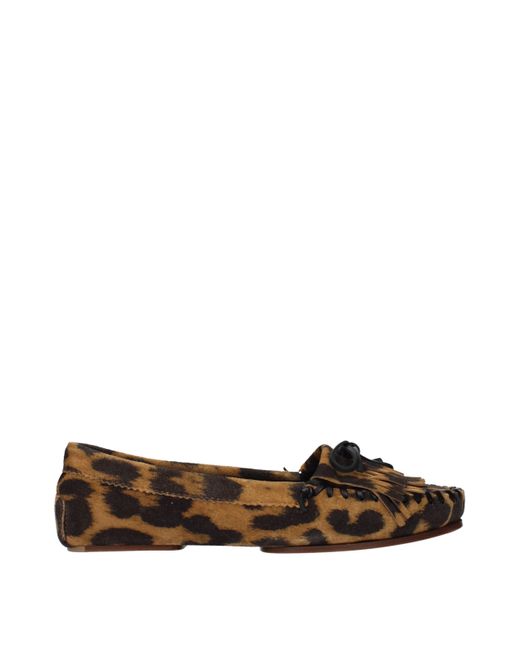 Paris Texas Brown Leather Slip-On Loafers