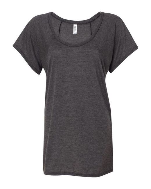 Bella Canvas Black Flowy Raglan Tee