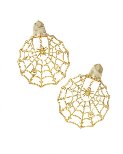 Kendra Scott Metallic Spiderweb Statement Earrings