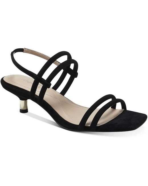 Alfani Black Paulinap Faux Leather Slingback Pumps