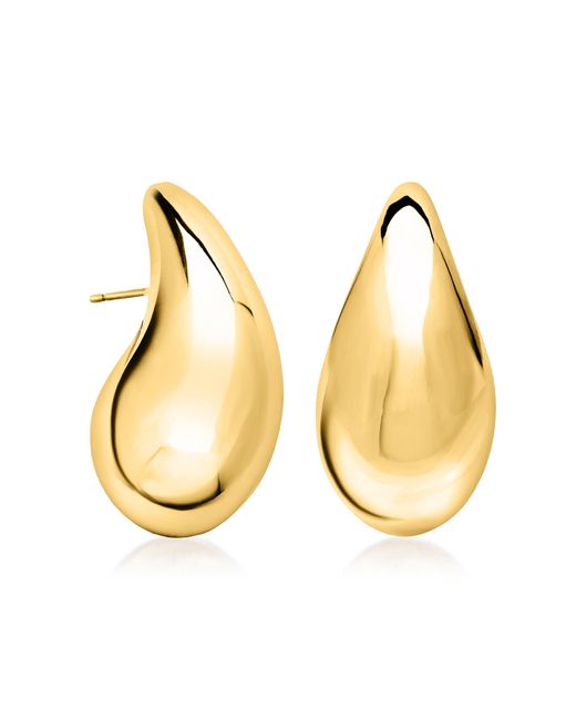Ross-Simons Metallic Italian 14kt Gold Extra-large Teardrop Earrings
