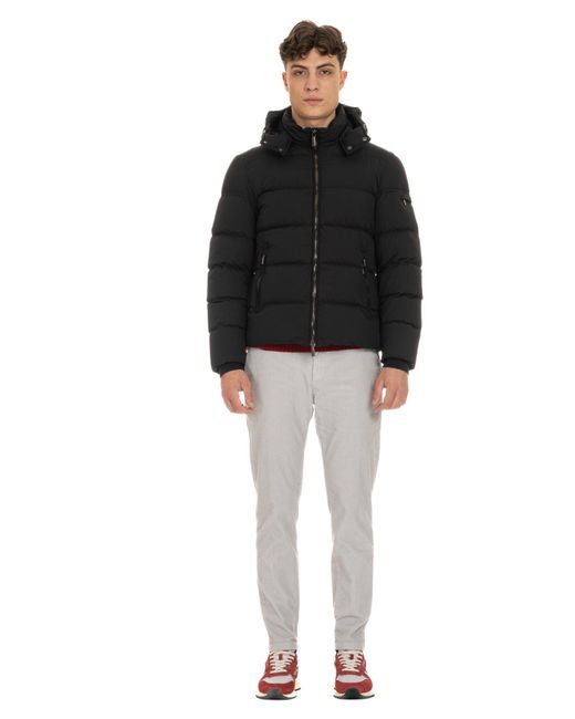 Moorer Black Elegant Overcoat For for men