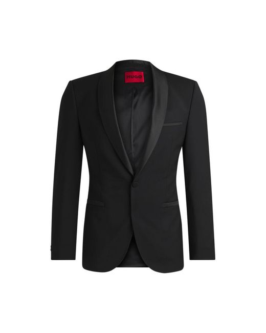 HUGO Black Extra-Slim-Fit Tuxedo Jacket for men