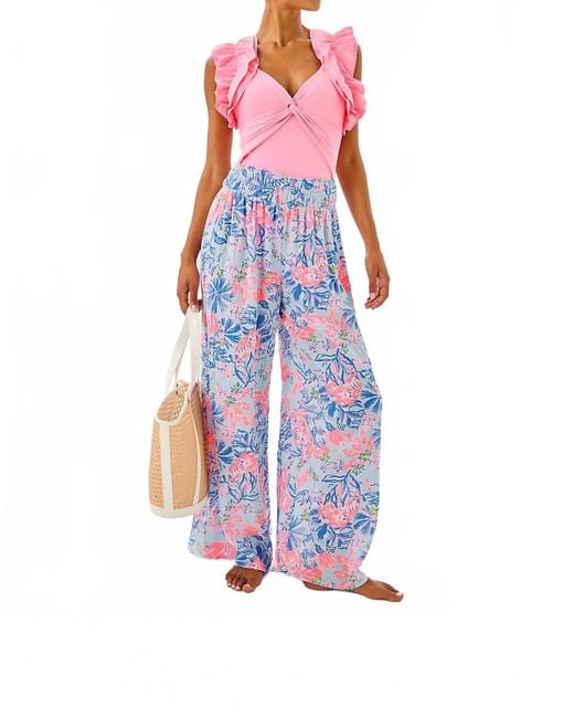 Lilly Pulitzer Blue Enzo Coveup Pant