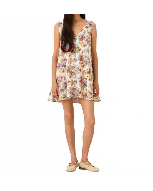 Alix Of Bohemia Multicolor Soleil Wildflower Linen Mini Dress
