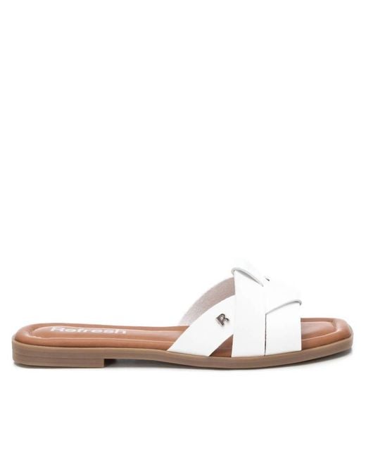 Xti White Flat Sandals