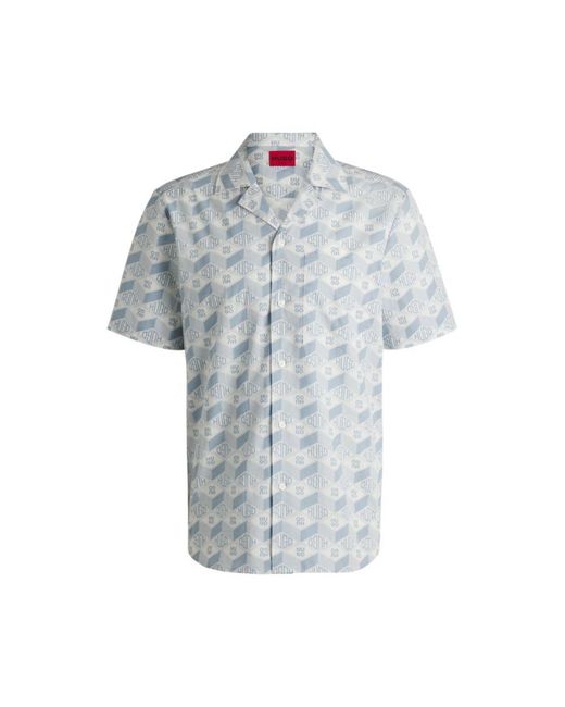 HUGO Blue Relaxed-Fit Shirt for men