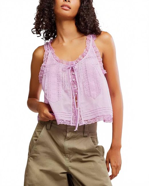 Free People Purple Evermore Tank Top