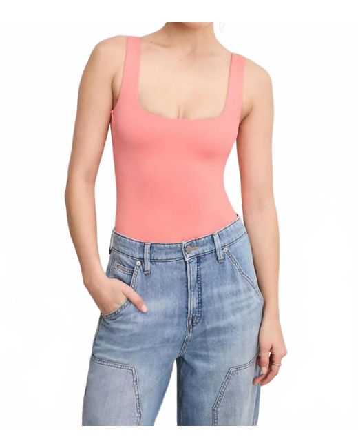 GOOD AMERICAN Blue Scuba Modern Tank Bodysuit