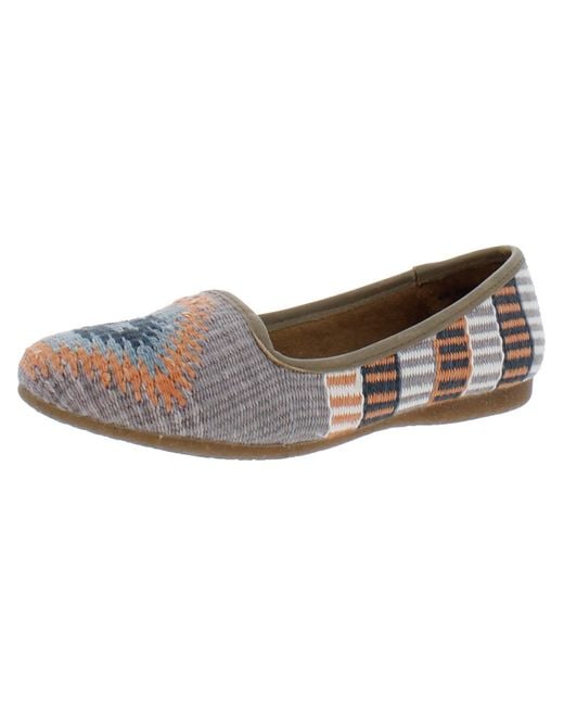 Born Brown Giselle Woven Slip On Loafers