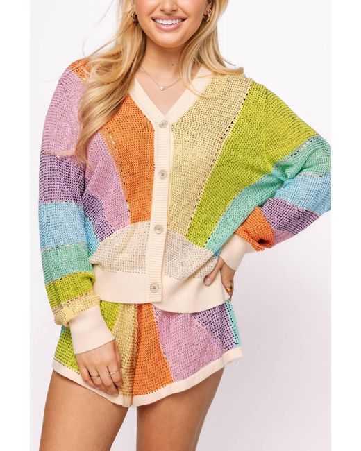Queen Of Sparkles Blue Rhinestone Sunshine Button Up Cardigan