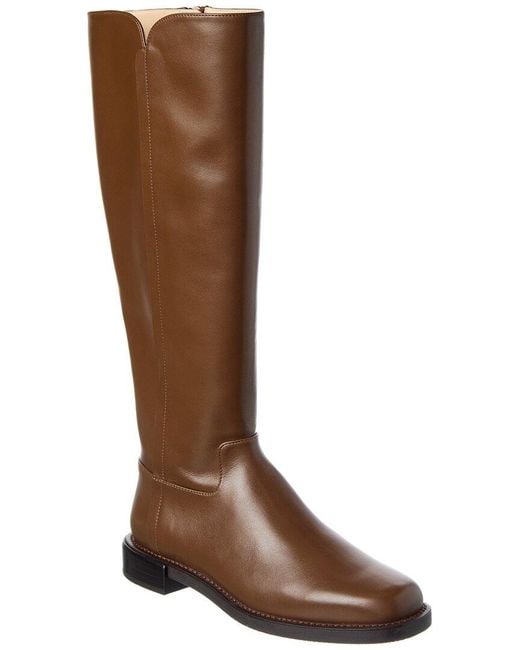 Stuart Weitzman Brown Leather Knee-High Riding Boot