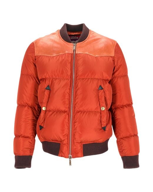 DSquared² Orange Bomber Jacket for men