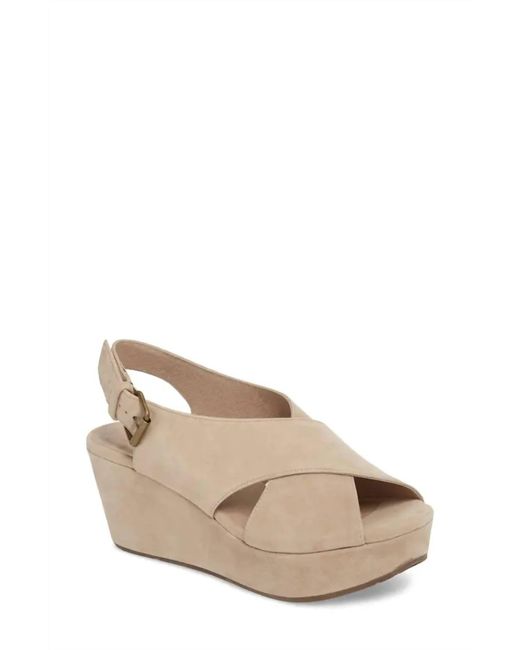 Chocolat Blu Natural Wim Platform Wedge Sandal