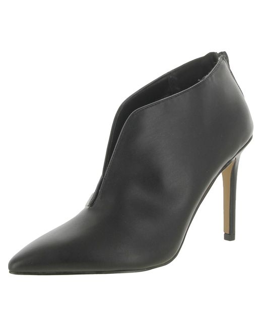 New York & Company Black Bianca Faux Leather Pointed Toe Ankle Boots