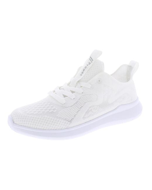 Propet White Travelbound Spright Padded Insole Mesh Running Shoes