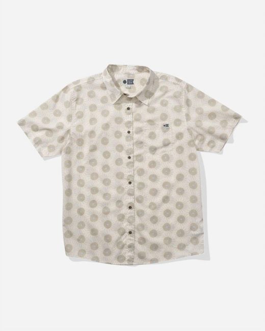 Salty Crew White Uni Farm Short Sleeve Button Shirt for men