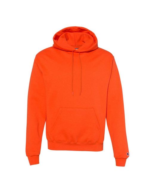 Champion Orange Powerblend Hooded Sweatshirt for men