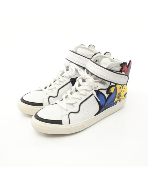 Pierre Hardy Metallic Lily High Cut Sneakers Leathermulticolor