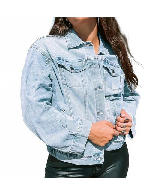Listicle Blue Boyfriend Denim Jacket