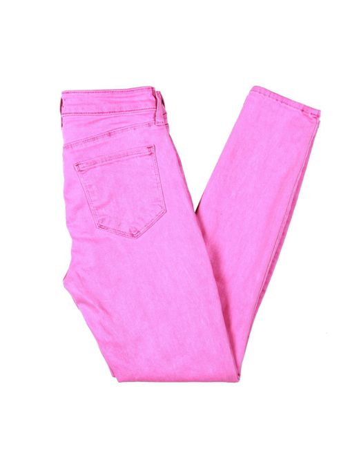High rise colored skinny jeans sales