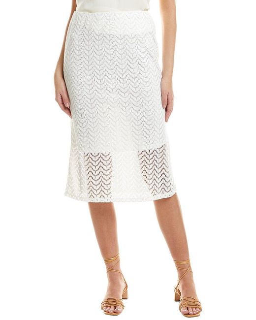 Vince Camuto White Midi Skirt