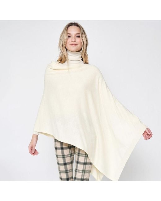 TRUEDAMES Red Solid Scarf Poncho