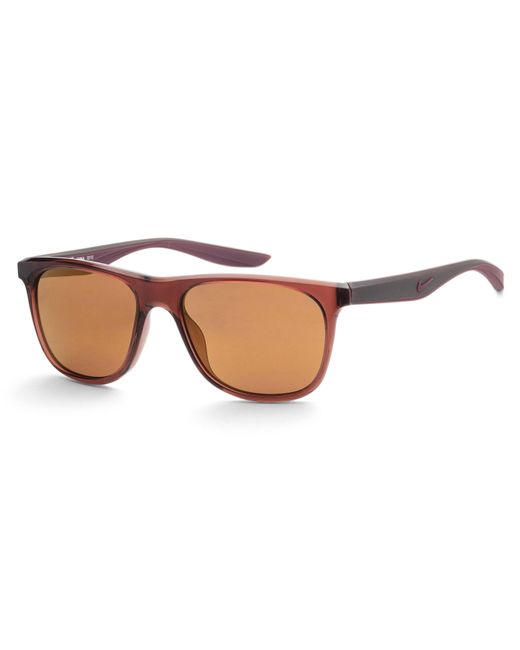 Nike Brown 55 Mm Black Sunglasses Dq0866-221 for men