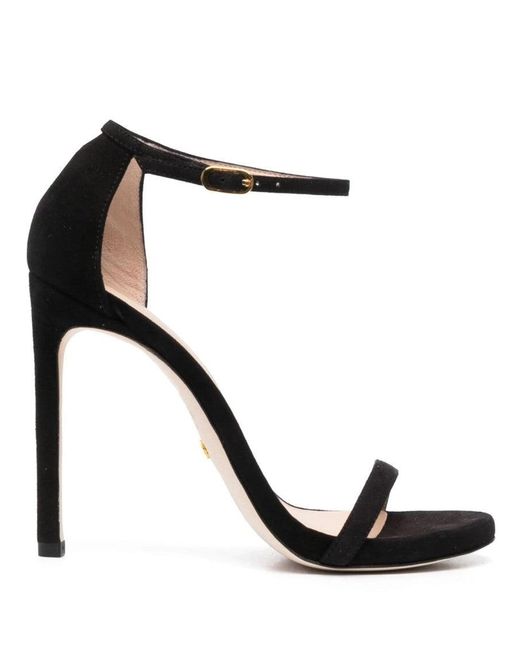 Stuart Weitzman Black Nudist Sandals