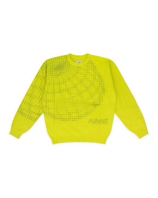 Aimé Leon Dore Yellow New Balance Geo Print Crewneck for men