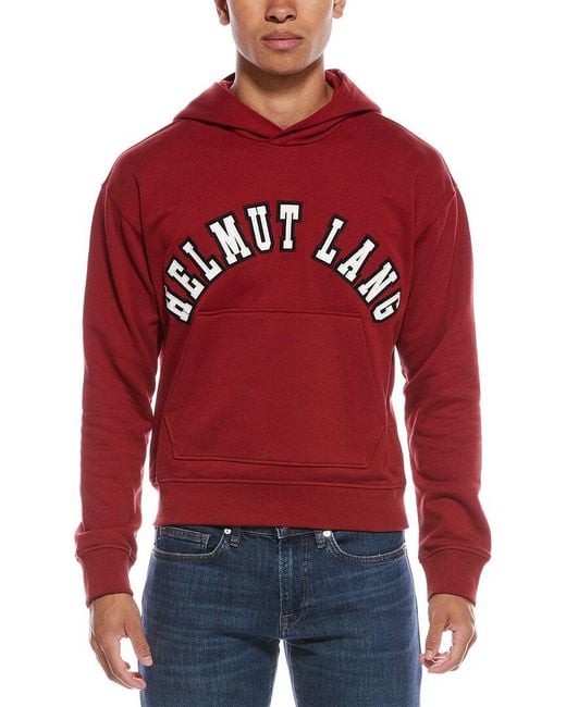 Helmut Lang Red Prep Hoodie for men