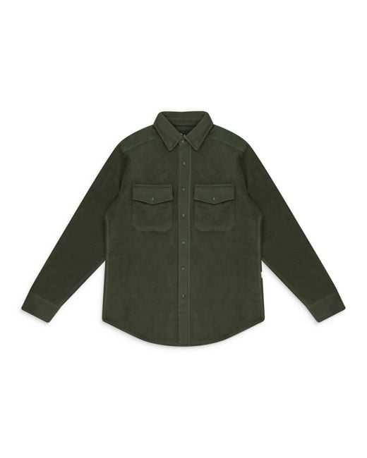 Aimé Leon Dore Green Fleece Button-Down Shirt for men