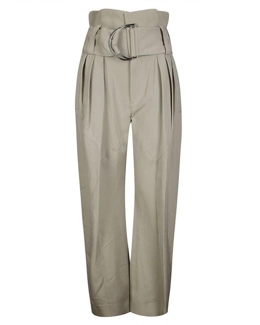 J.W. Anderson Gray High Waisted Trousers Wide Leg With Darts