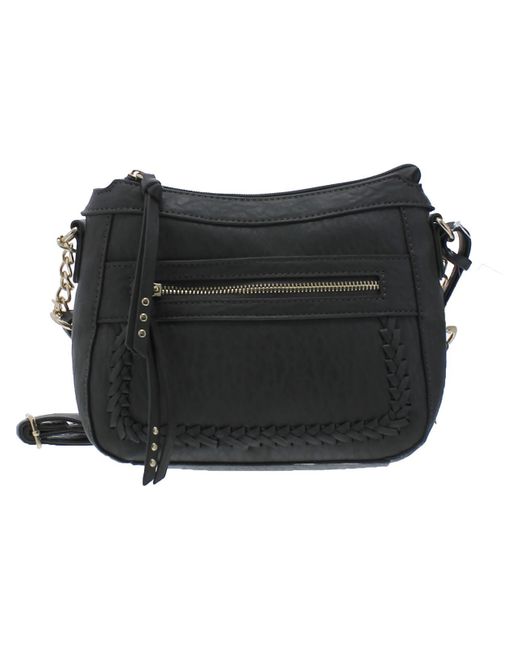 Jessica Simpson Black Jaclyn Faux Leather Shoulder Crossbody Handbag