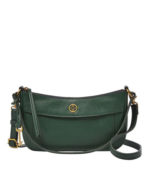 Fossil Skylar Leather Mini Baguette in Green Lyst