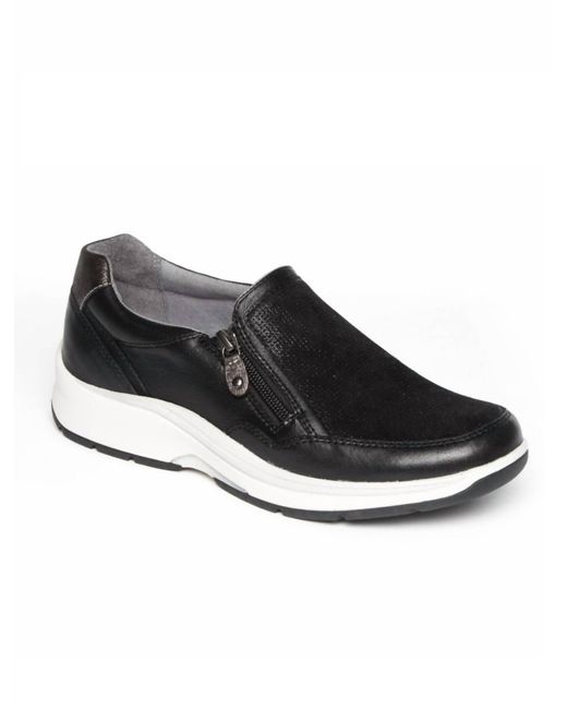 Aravon Pyper Side Zip Shoes - Medium in Black | Lyst